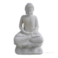 Hot sale white marble carving meditating buddha statues